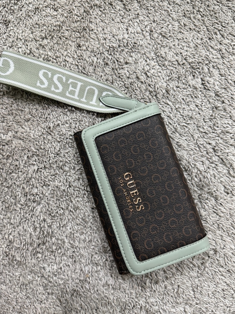 GUESS Wallet with Mint Green Trim